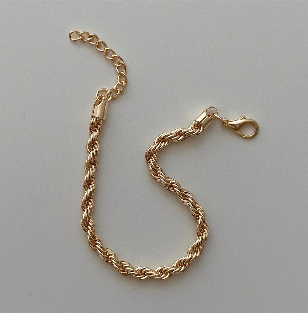 Kiara Rope Chain Bracelet | Gold