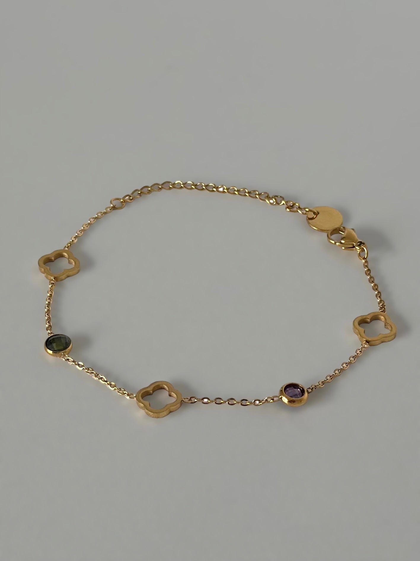 Jade Clover Bracelet | Gold