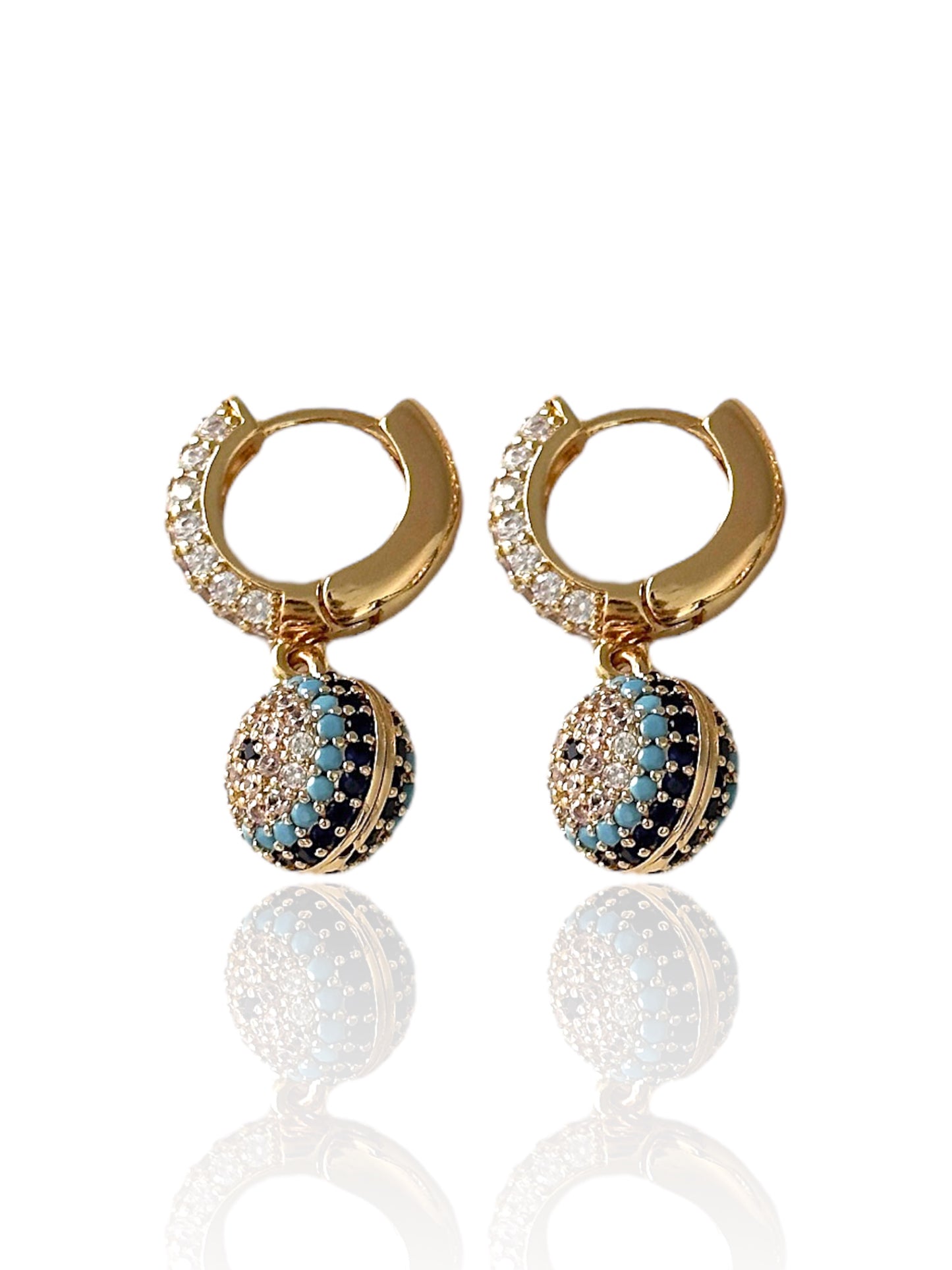 Mati Evil Eye Earrings | Gold