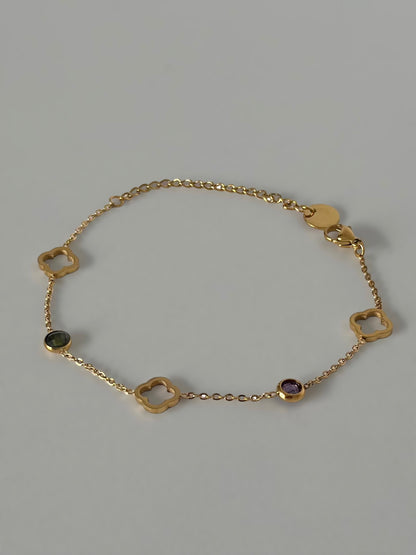 Jade Clover Bracelet | Gold