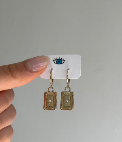 Golden Shine Tarot Earrings | Gold