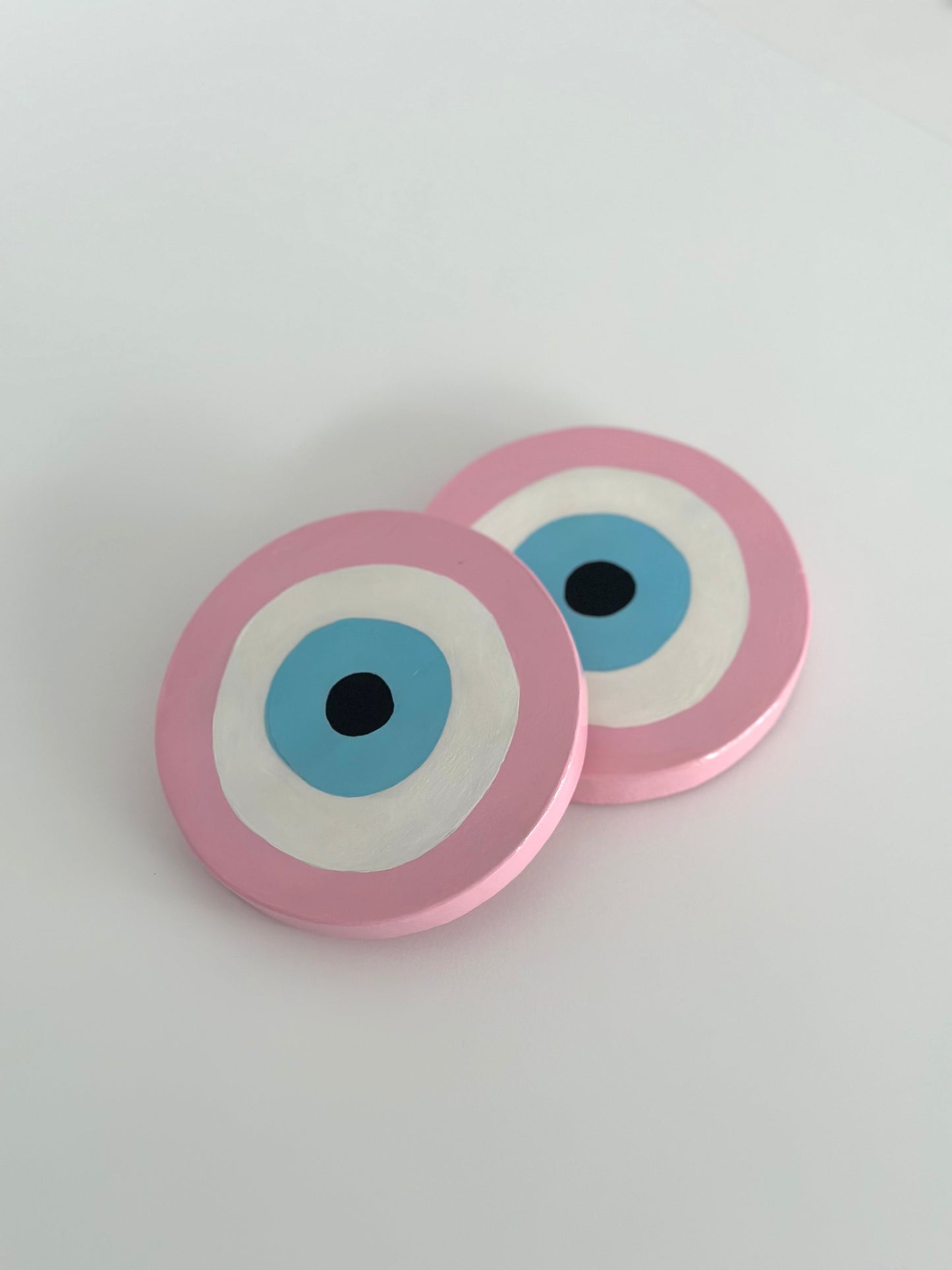 Evil Eye Coaster Set of 2 | Pink